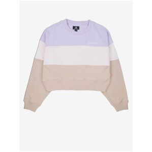 Purple Beige Women's Striped Sweatshirt Converse - Women