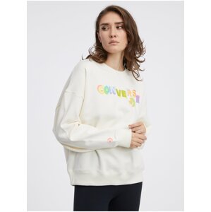 Cream Women's Sweatshirt Converse - Women