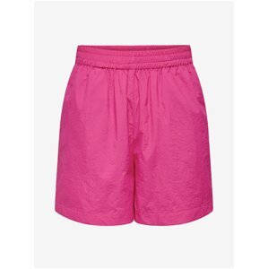 Dark pink Womens Rustle Shorts ONLY Nellie - Women