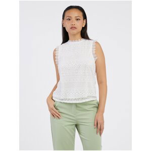 White Women's Top with Lace ONLY Evie - Women