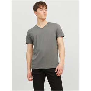 Grey Mens Basic T-Shirt Jack & Jones Organic - Men