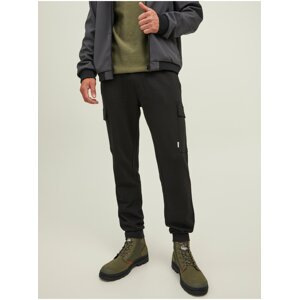 Black Mens Sweatpants with Jack & Jones Gordon Pockets - Men