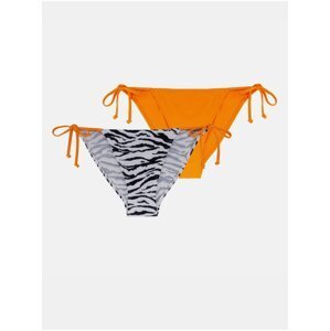 Dorina Set of two women's swimwear bottoms in orange and white DO - Women
