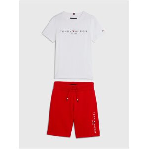 Tommy Hilfiger Boys T-shirt and Shorts Set in white and red Tommy Hilf - Boys