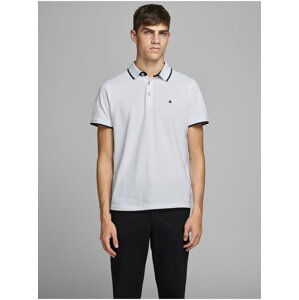 White Mens Polo T-Shirt Jack & Jones Paulos - Men