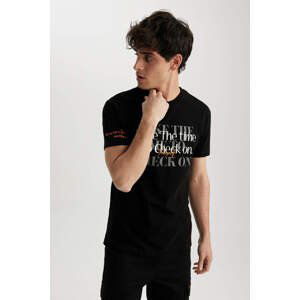 DEFACTO Regular Fit Crew Neck Printed T-Shirt