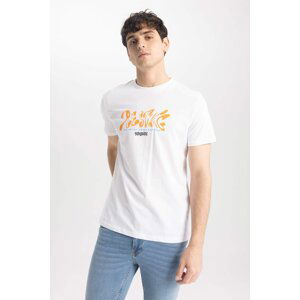 DEFACTO Slim Fit Crew Neck Printed T-Shirt