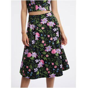 Orsay Black Ladies Flowered Skirt - Women