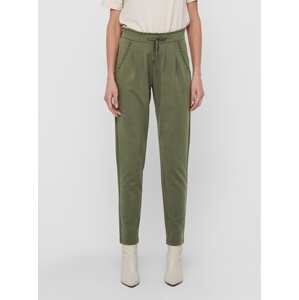 Green Shortened Trousers with Tie JDY Catia - Women