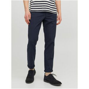 Dark blue men's cropped chino pants Jack & Jones Marco - Men