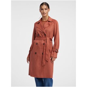 Orsay Brick Suede Trench Coat - Women