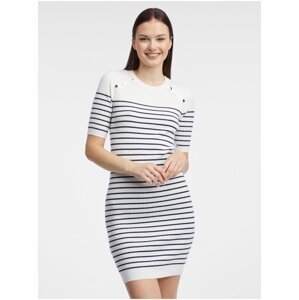 Orsay White Striped Sweater Dress - Women