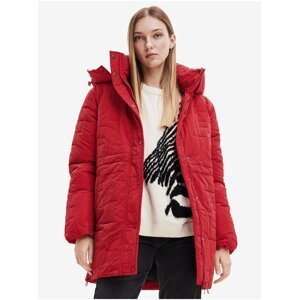Red Desigual Tulip Women's Winter Jacket - Women