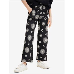 Black Girly Patterned Trousers Desigual Tessa - Girls