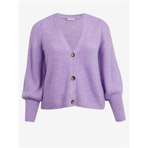 Light purple women's ribbed cardigan ONLY CARMAKOMA Clare - Ladies