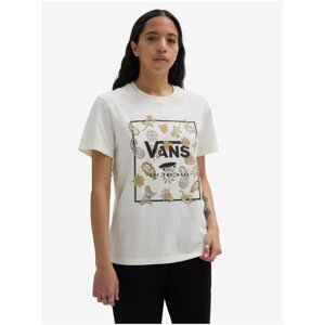 Cream Women's T-Shirt VANS Trippy Floral - Women