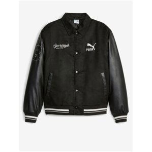 Black Men Jacket Puma Team Varsity - Men