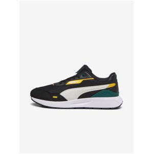 Black Mens Sneakers with Details in Suede Puma Runtamed Plus - Men