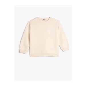 Koton Basic Sweatshirt with Shark Firm Crew Neck