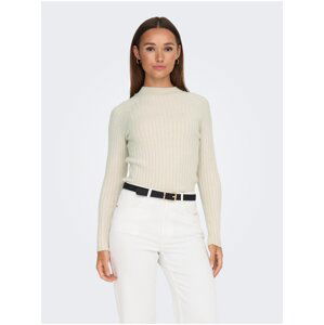 Cream women's ribbed sweater JDY Magda - Ladies