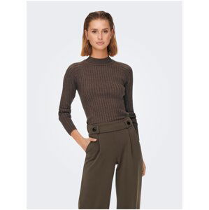 Brown women's ribbed sweater JDY Magda - Ladies