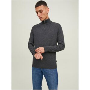 Dark gray men's sweater Jack & Jones Emil - Men