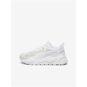Beige-White Mens Sneakers with Leather Details Puma RS-X Efekt Perf - Men