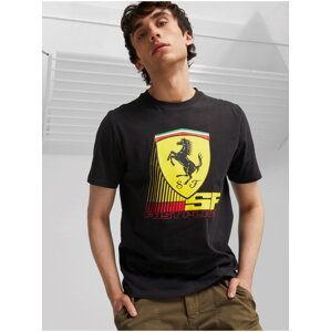 Black Men's T-Shirt Puma Ferrari Race - Men