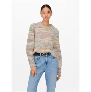 Beige women's patterned sweater ONLY Carma - Women