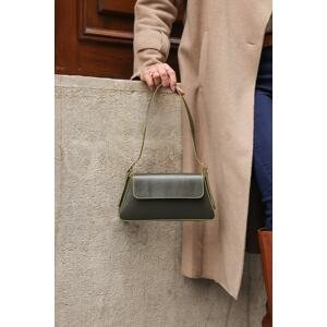 Madamra Khaki Women's Plain Design Clamshell Tote Bag