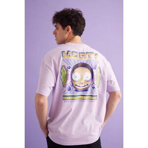 DEFACTO Rick and Morty Licensed Comfort Fit Crew Neck Printed T-Shirt