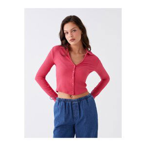 LC Waikiki Women's Plain Long Sleeve Crop Shirt