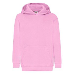 Pink children's sweatshirt Classic kangaroo Fruit of the Loom