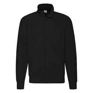 Black Men's Sweatshirt Lightweight Sweat Jacket Fruit of the Loom