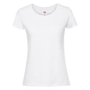 Iconic 195 Ringspun Premium Premium Fruit of the Loom Women's White T-shirt