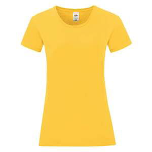 Iconic Yellow Women's T-shirt in combed cotton Fruit of the Loom