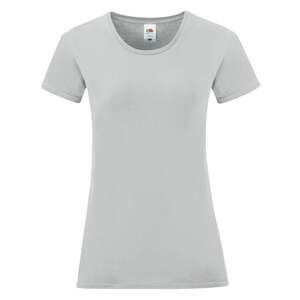 Iconic Grey Women's T-shirt in combed cotton Fruit of the Loom