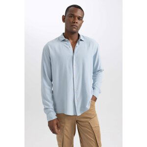 DEFACTO Regular Fit linen Long Sleeve Shirt