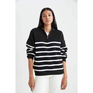 DEFACTO Regular Fit Striped Thessaloniki Fabric Pullover