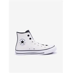 White Women's Leather Ankle Sneakers Converse Chuck Taylor All Sta - Ladies