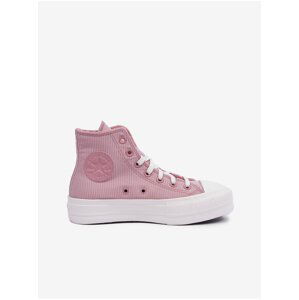 Pink Women Striped Ankle Sneakers Converse Chuck Taylor - Women