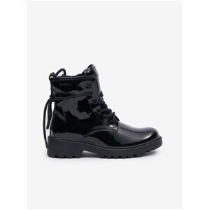 Black Girly Ankle Boots Geox Casey - Girls