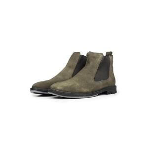 Ducavelli York Genuine Leather and Suede Anti-Slip Sole Chelsea Casual Boots.