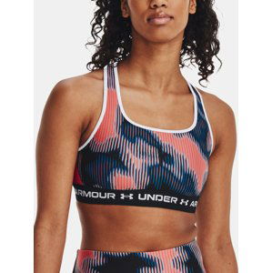 Under Armour Crossback Mid Print Bra-PNK - Women