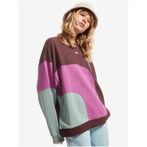 Women's brown-pink sweatshirt Roxy Happy Daize - Women