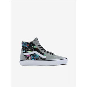 Grey-Black Men's Ankle Patterned Sneakers VANS Sk8-Hi Glow - Men's