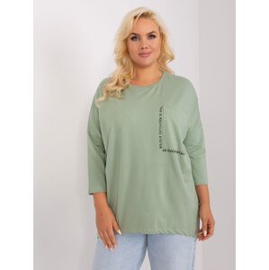 Larger size Pistachio blouse