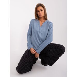 Grey-blue loose blouse SUBLEVEL