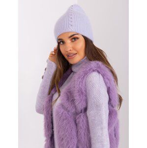 Light purple women's hat with angora