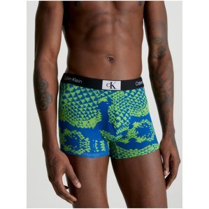 Green and Blue Men's Patterned Boxers Calvin Klein Underwear - Men